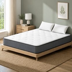 Queen Mattress 23cm Extra Firm Tight Top Hypoallergenic Dust Mite Resistant