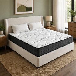 Double Mattress 16cm Medium Firm Bonnell Spring Bed Support Comfort Sleep