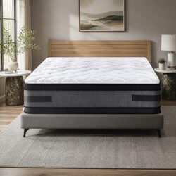 Double Mattress 36cm Flippable Cool Gel Memory Foam Pocket Spring Bed White