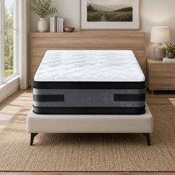 Single Mattress 36cm Cool Gel Memory Foam Double-Sided Flippable Bed