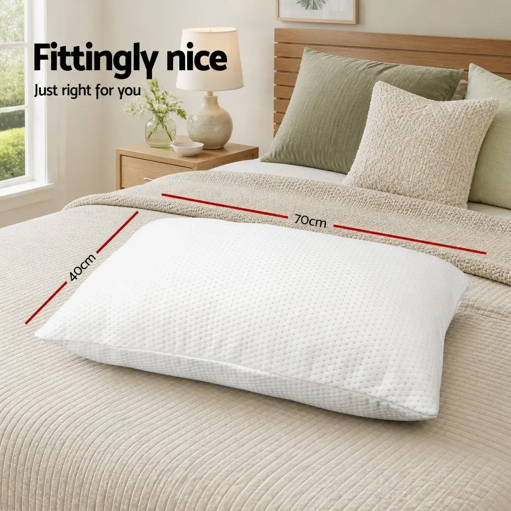 Memory Foam Pillow Twin Pack 19cm Thick White Contour Neck Support Sleeping Pair