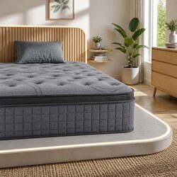 King Single Mattress 33cm 7-Zone Pocket Spring 8.0 Extra Firm Dual-Row Edge