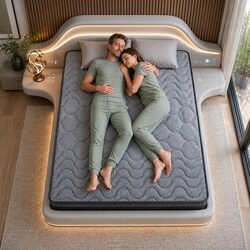 Double Mattress 25cm Hybrid Pocket Spring Egg Crate Foam Bamboo Charcoal Fabric