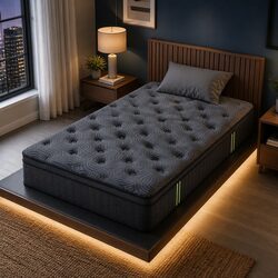 King Single Mattress 34cm Hybrid Pocket Spring Gel Memory Foam 5-Zone Pressure