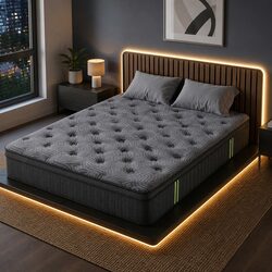 Double Mattress 34cm Pocket Spring Gel Memory Foam 5-Zone Ergonomic Hybrid Bed