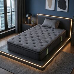Single Mattress 34cm Pocket Spring Gel Memory Foam 5-Zone Pressure Relief