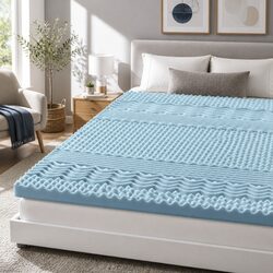 Memory Foam Mattress Topper 7-Zone Double 5cm Comfort Pad Support