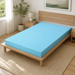 Memory Foam Mattress Topper 12cm Ventilated Gel Bamboo Cover King Single Bed