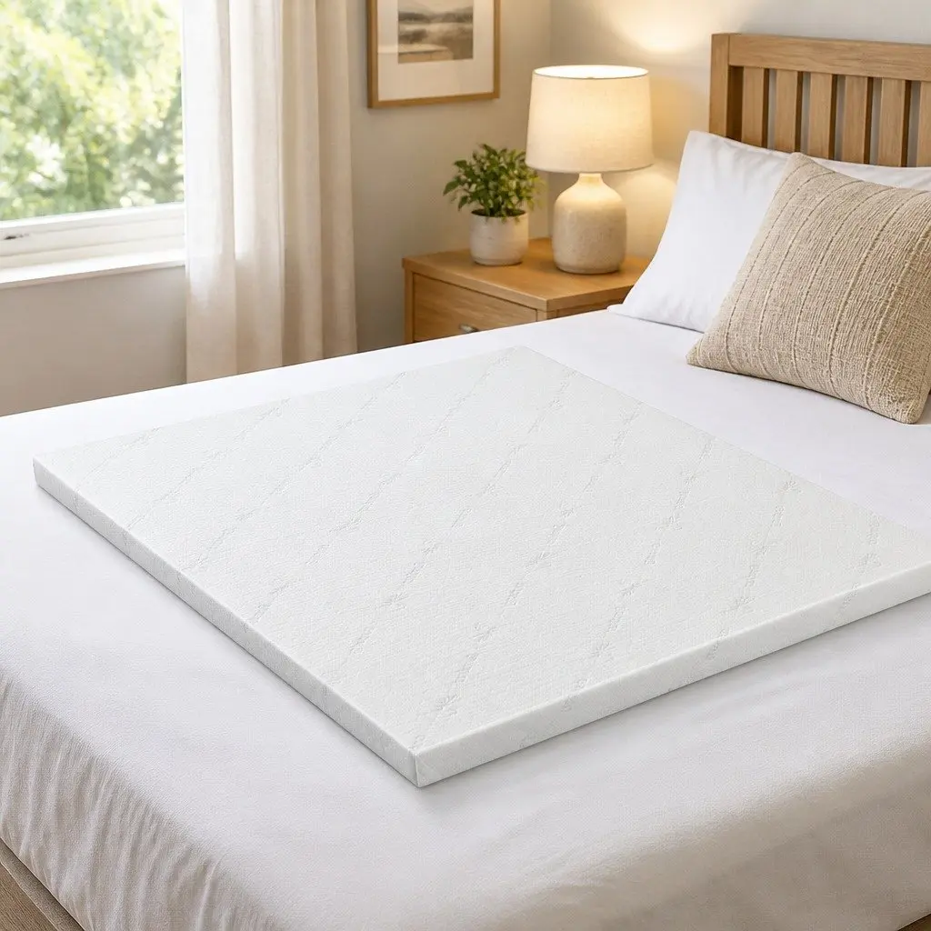 Memory Foam Mattress Topper 8cm Double Bed Ventilated Gel Blue