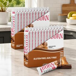 Burn Caramel Crunch Bar High Protein Snack for Women 12x40g x2 Pack Muscle