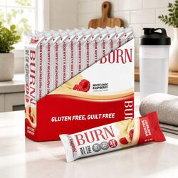 High Protein White Chocolate Raspberry Bar 12x40g Snack for Women Muscle