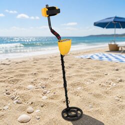 Metal Detector 180MM Waterproof Yellow LCD Screen Treasure Hunter Pinpoint