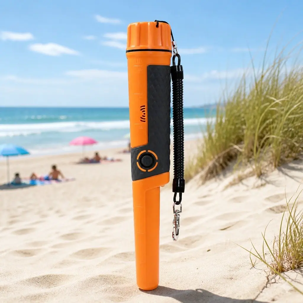 Metal Detector Waterproof Pinpointer 40MM Handheld Sensitive Black and Orange