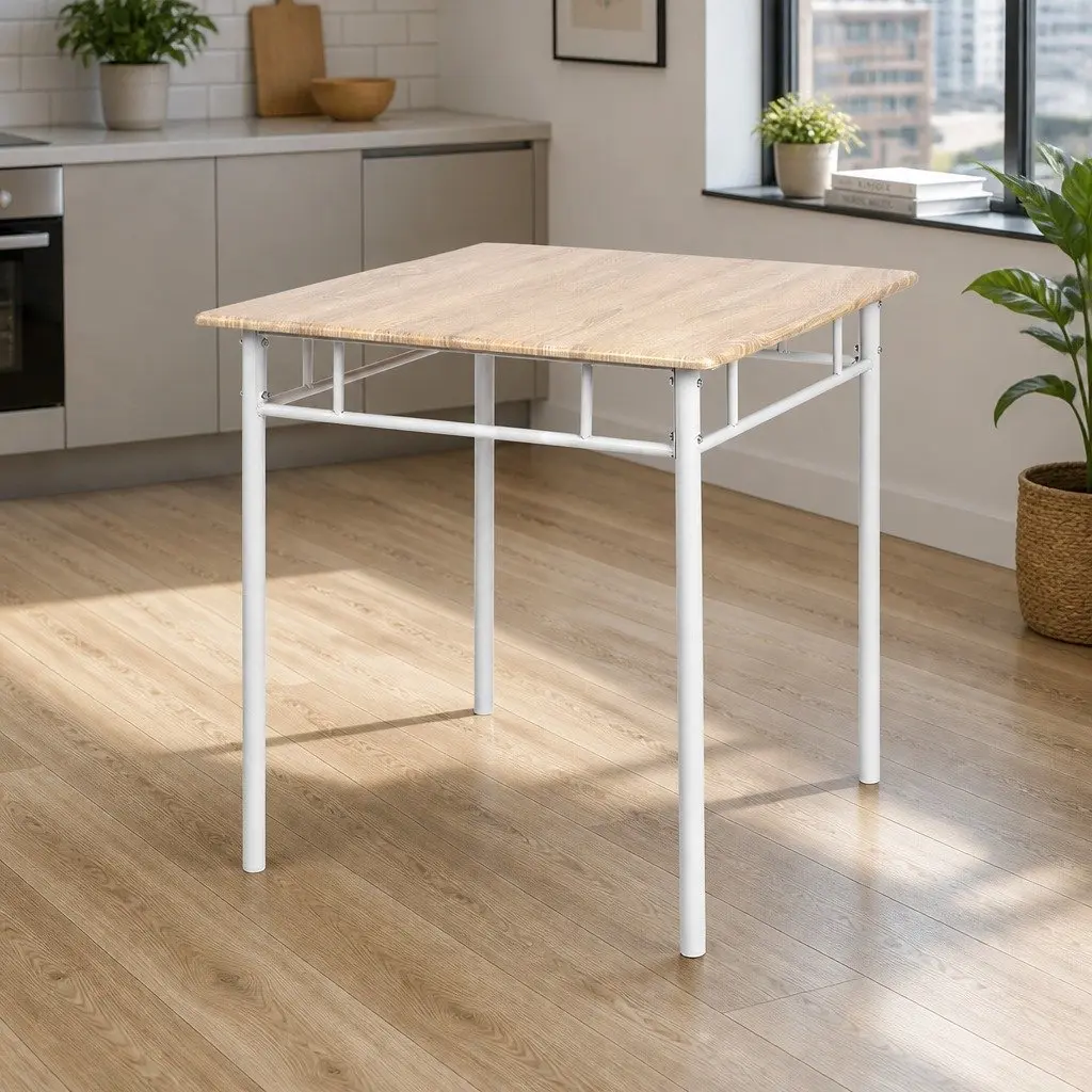 Dining Set Industrial Style 3 Piece Natural Kitchen Furniture