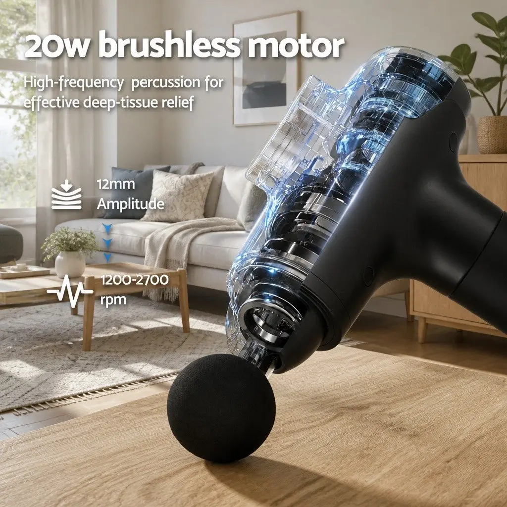 Massage Gun 30 Speed Levels 8 Head Attachments Vibration Muscle Massager