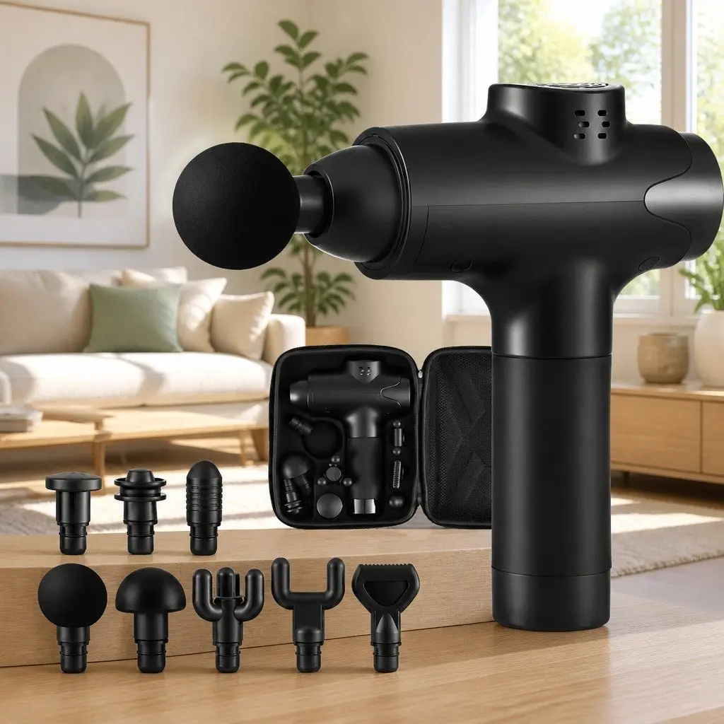 Massage Gun 30 Speed Levels 8 Head Attachments Vibration Muscle Massager