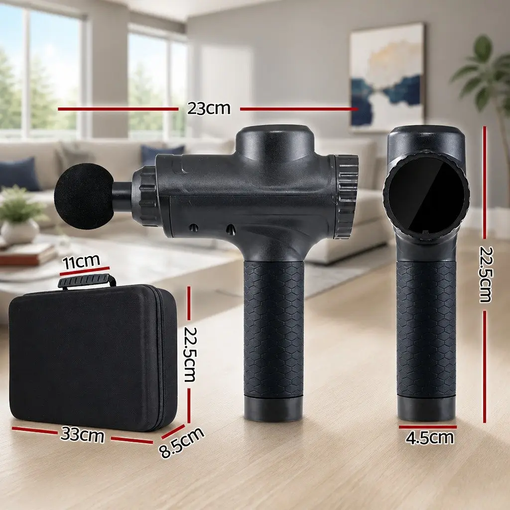 Massage Gun 30 Speed 6 Heads Percussion Vibration Muscle Massager Rechargeable