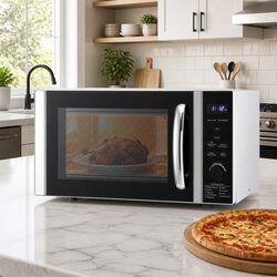 30L Microwave Oven 4-in-1 Air Fryer Convection Grill Digital Cooker LED Display