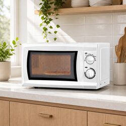 20L Microwave Oven 700W White Countertop Kitchen Appliance Glass Turntable