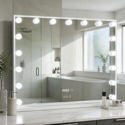 Makeup Mirror 80x60cm Hollywood Vanity LED Light Tabletop Adjustable Touch