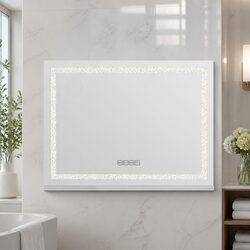 Lighted Makeup Mirror 58x46cm Hollywood Vanity with Bluetooth Speaker USB