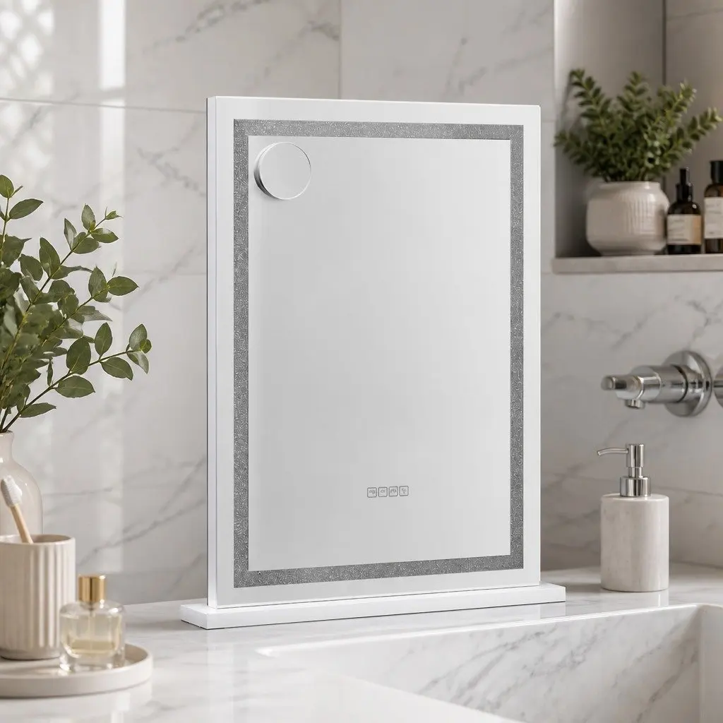 Makeup Mirror 58x80cm Hollywood Vanity LED Light Bluetooth Speaker Touch Control