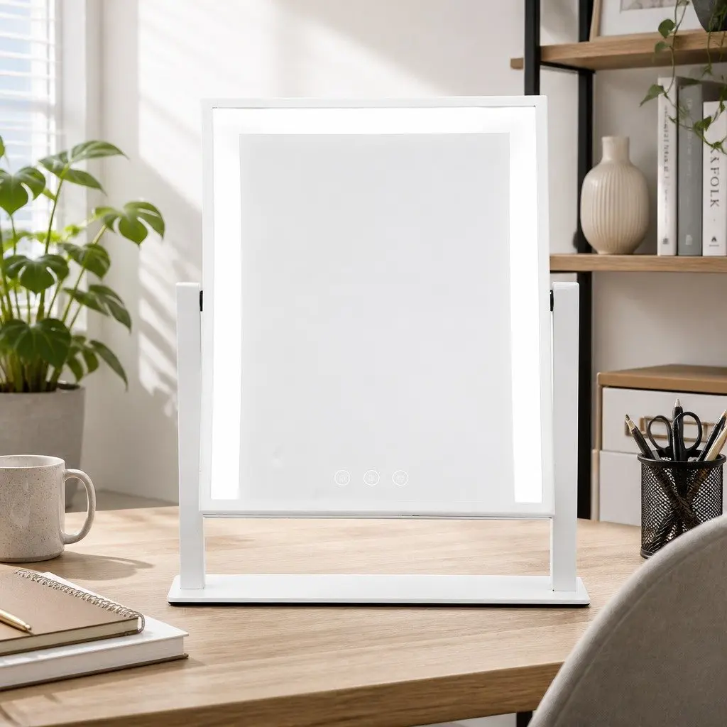 Makeup Mirror 30x40cm Hollywood Vanity with LED Light Touch Control Rotation