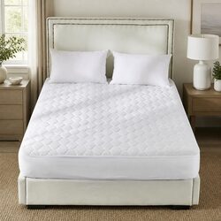 Mattress Protector Topper Single Bamboo Fibre Quilted Waterproof Fitted Elastic