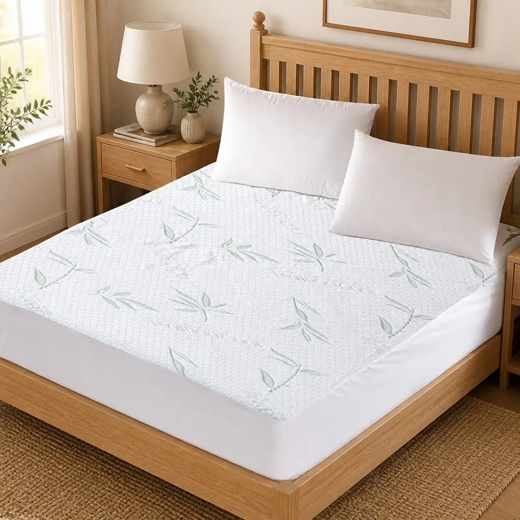 Mattress Protector Fitted Double Waterproof Breathable Dust Mite Prevention