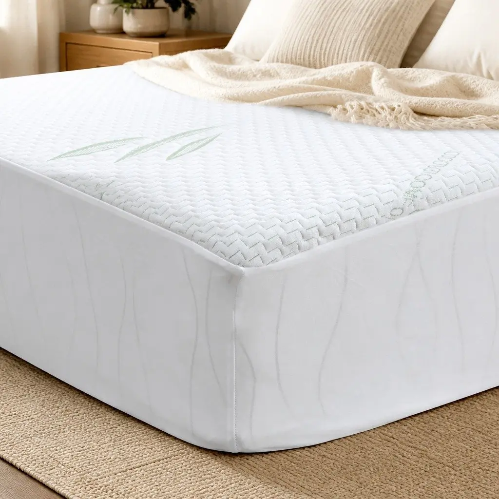 Queen Fitted Mattress Protector Waterproof Dust Mite Allergen Prevention