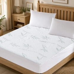 Single Mattress Protector Waterproof Breathable Fitted Cover Dust Mite Allergen