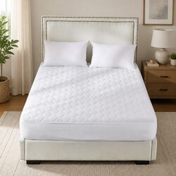 Single Mattress Protector Topper Bamboo Fibre Waterproof Fitted Quilted