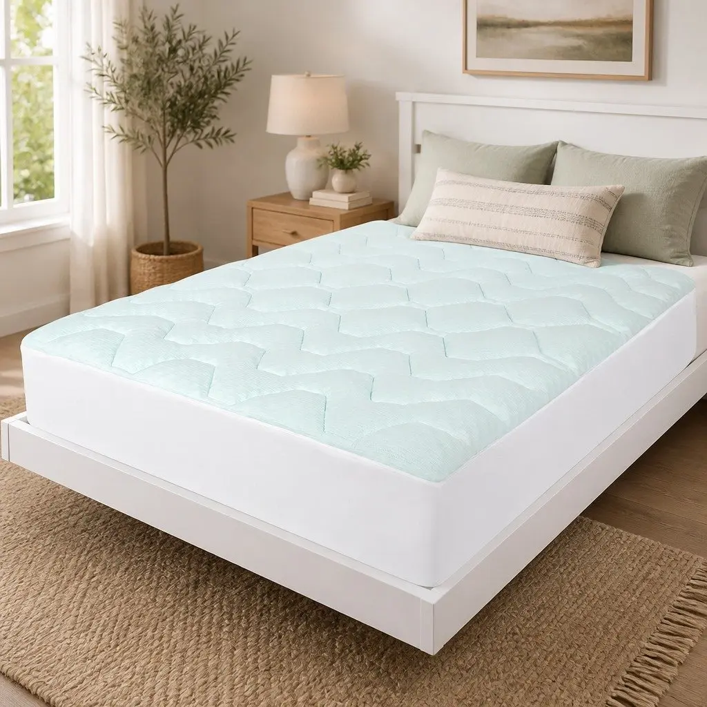 Double Mattress Topper Memory Foam Cooling Bamboo Cover 3cm Thick