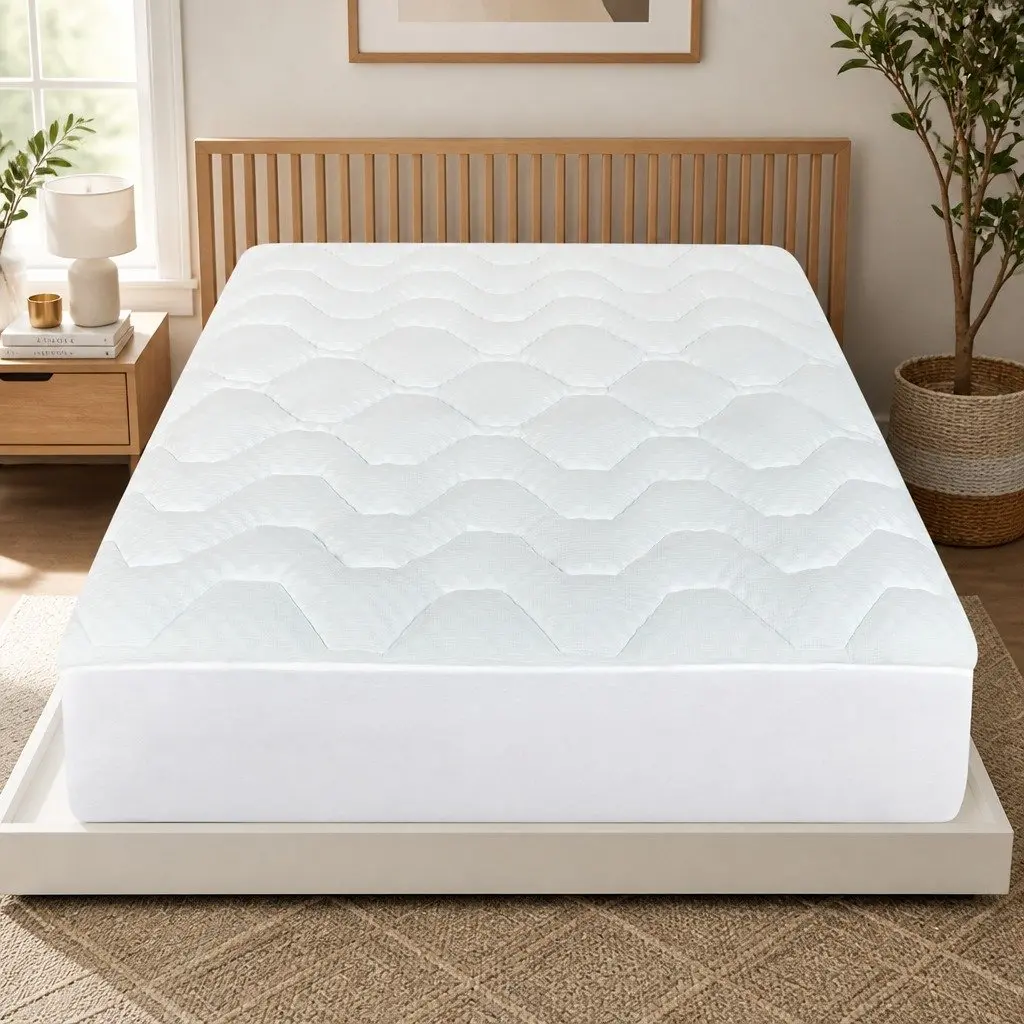 Double Mattress Topper Memory Foam Cooling Bamboo Cover 3cm Thick