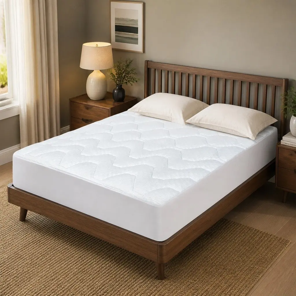 Queen Mattress Topper Memory Foam Egg-Crate 3cm Thick Bamboo Cover