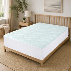 Single Mattress Topper Memory Foam Pillowtop Cover Protector Breathable Bamboo