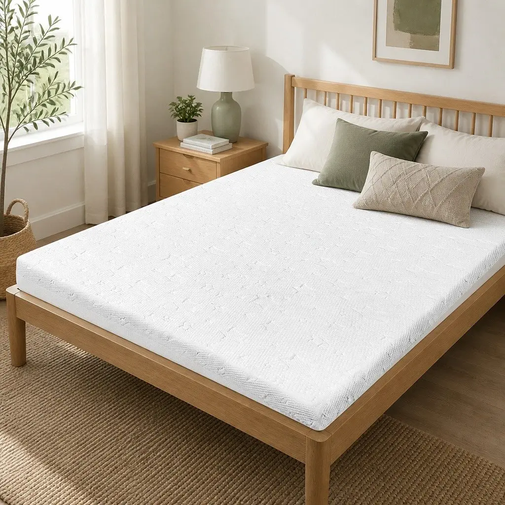 Memory Foam Mattress Topper Dual-Layer Cooling Gel Bamboo Charcoal Double Bed