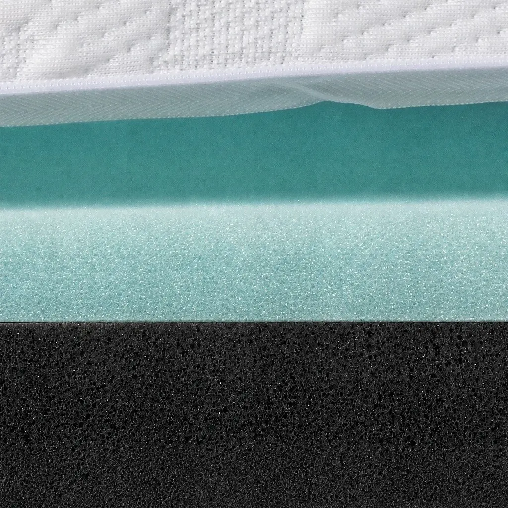 Memory Foam Mattress Topper Dual-Layer Cooling Gel Bamboo Charcoal Double Bed