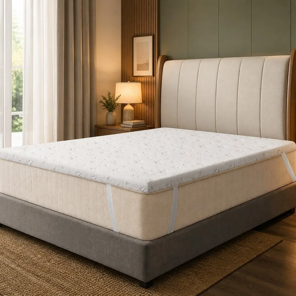 Memory Foam Mattress Topper Dual-Layer Cooling Gel Bamboo Charcoal Double Bed