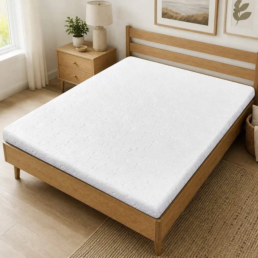 Memory Foam Mattress Topper Dual-Layer Cooling Gel Bamboo Charcoal Double Bed