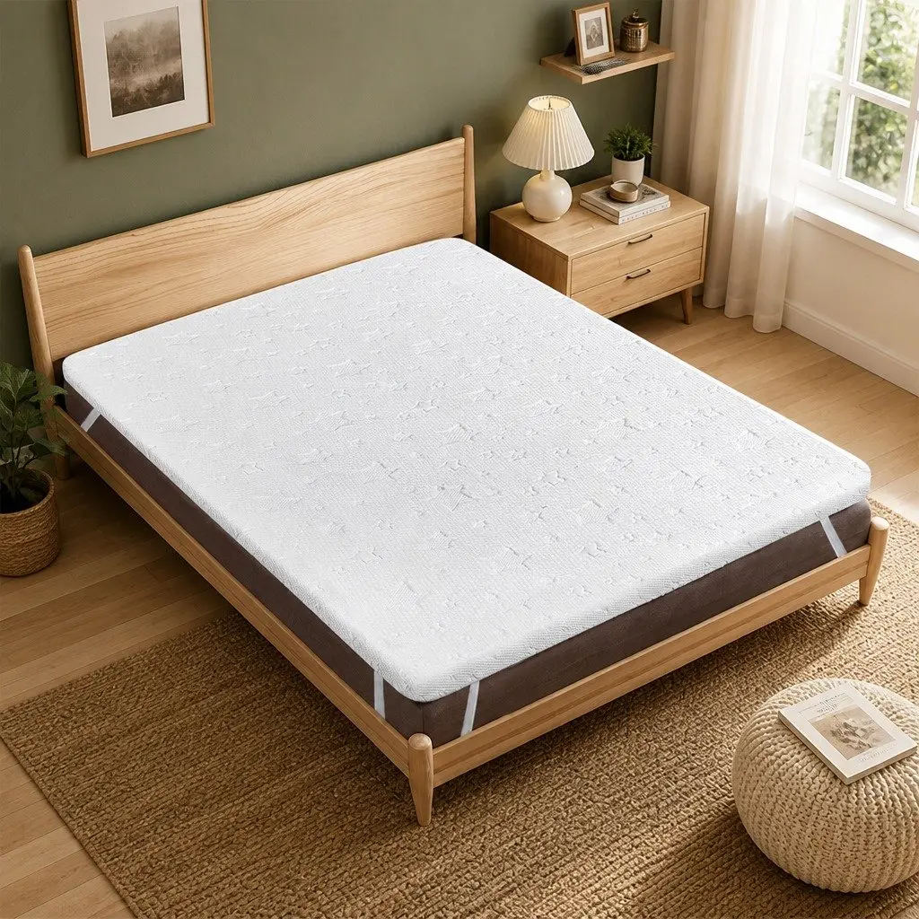 Memory Foam Mattress Topper King Single 5cm Dual-Sided Cooling Gel Pressure