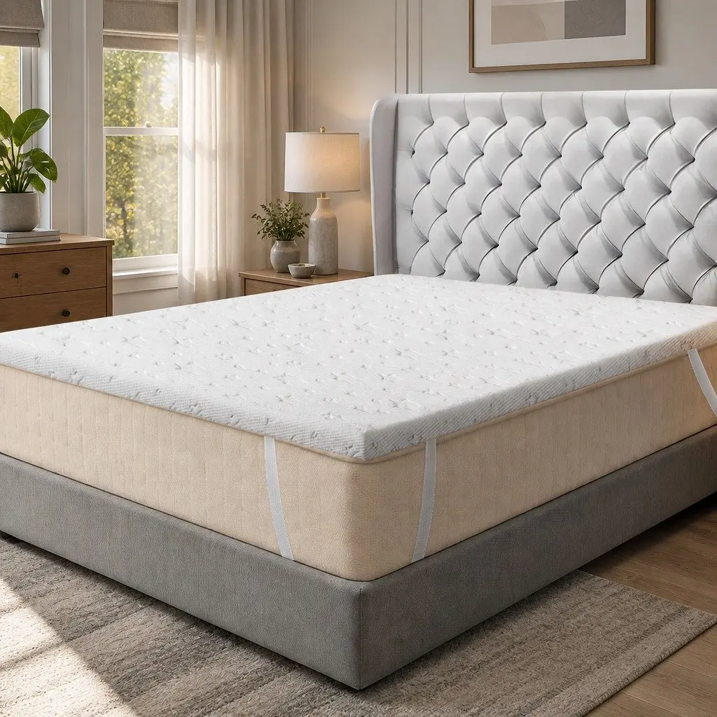 Memory Foam Mattress Topper King Single 5cm Dual-Sided Cooling Gel Pressure