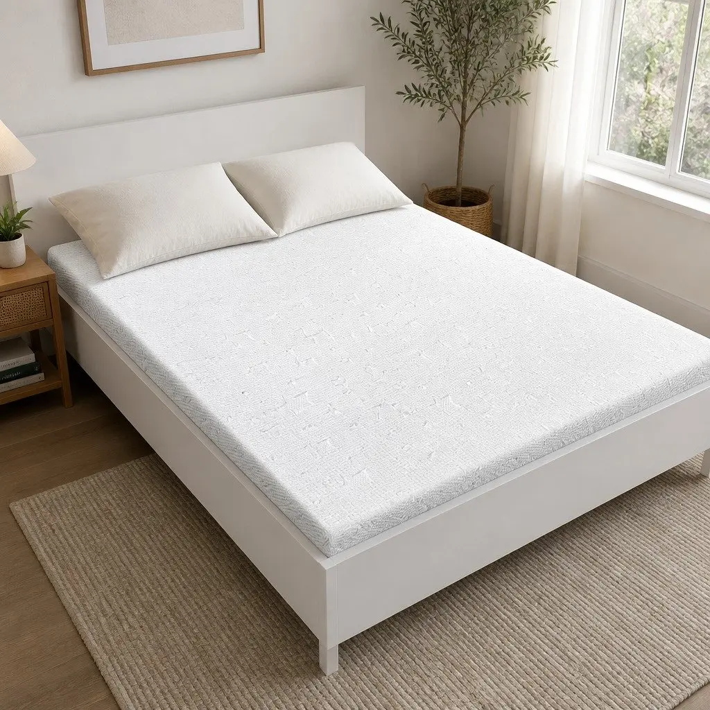 Memory Foam Mattress Topper King Single 5cm Dual-Sided Cooling Gel Pressure