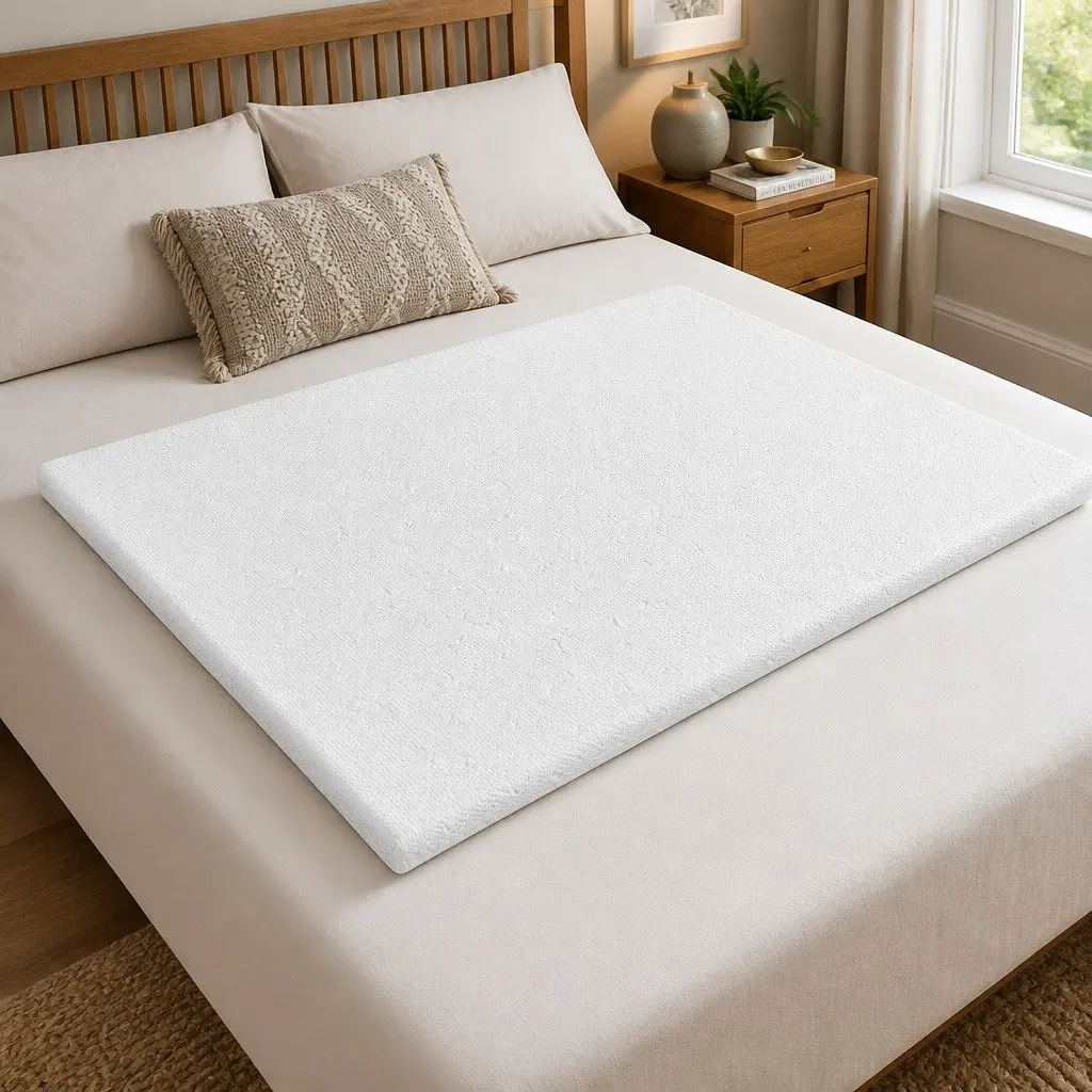 Memory Foam Mattress Topper King Single 5cm Dual Layer Cooling Gel Bamboo