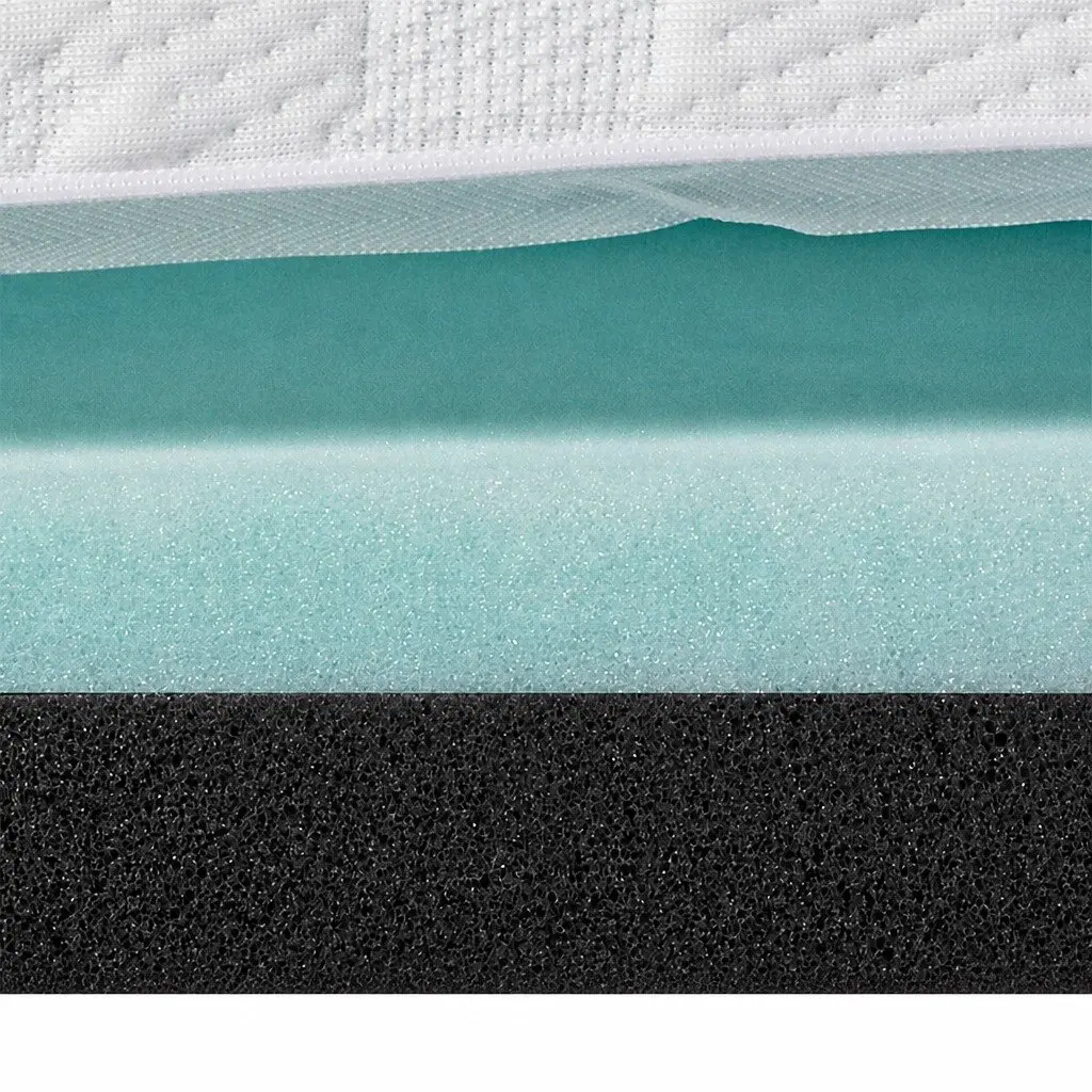 Memory Foam Mattress Topper King Single 5cm Dual Layer Cooling Gel Bamboo