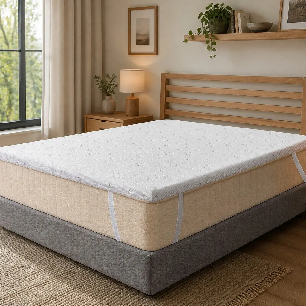 Memory Foam Mattress Topper Single Dual-Layer Cooling Gel Bamboo Charcoal