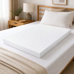 Memory Foam Mattress Topper 10cm Dual-Layer Gel Cooling Pressure Relief Bed