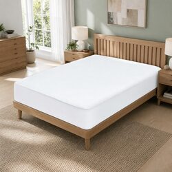 King Single Mattress Protector Bamboo Fabric Water-Resistant Dust Mite