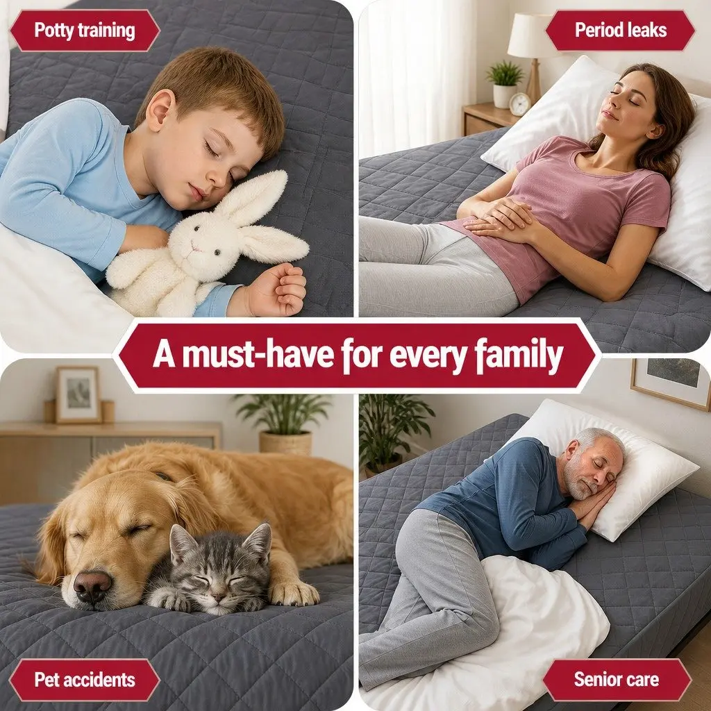 Mattress Protector Water-Resistant Microfiber King Single 360° Elastic Deep Grey