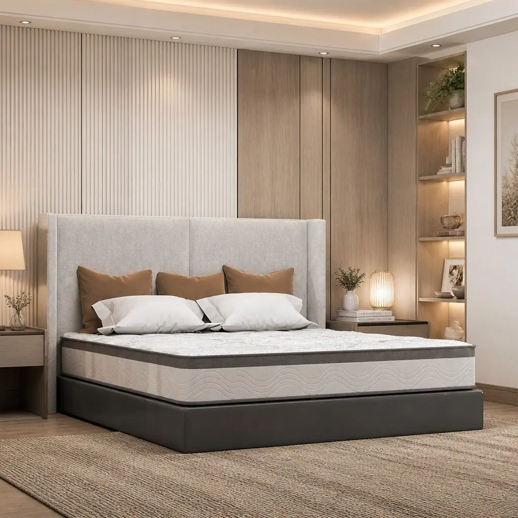 Spring Mattress King Pocket Spring 25cm Thick Medium Firm White